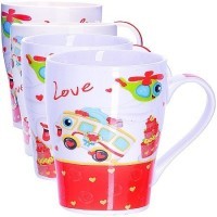 Набор кружек 340 мл 4 шт Автомобиль LORAINE (26583-Н1)