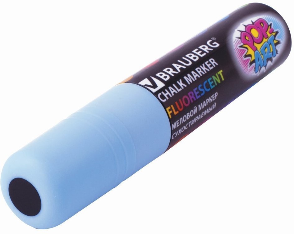 Маркер меловой Brauberg Pop-Art 15 мм голубой 151543 (3) (65707)