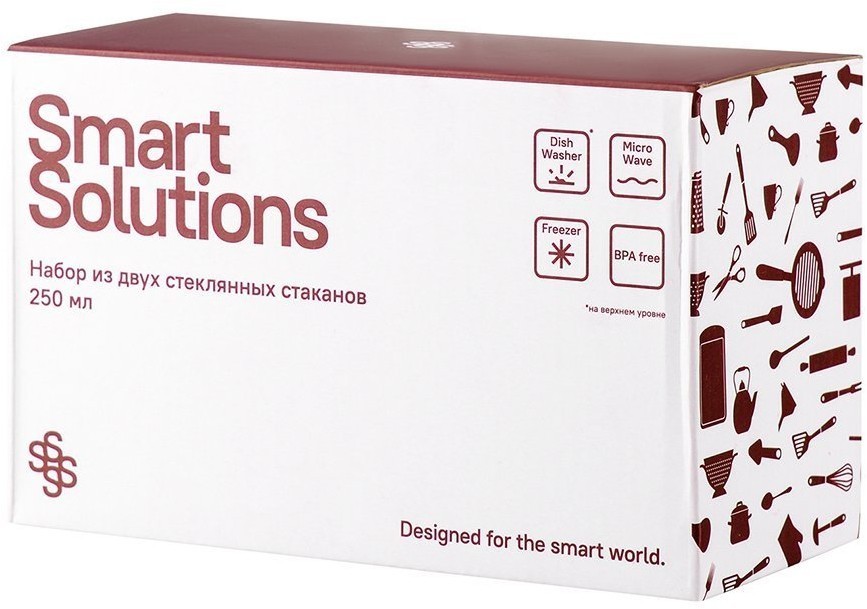 Набор из двух стеклянных стаканов, 250 мл (74352)