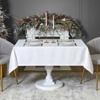 Скатерть  160х400 cm прямоугольная, "феерия. серебро", цвет: белый, tm lefard, полиэстер 100% (кор=1 (986-004-23)