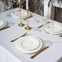 Скатерть  160х400 cm прямоугольная, "феерия. серебро", цвет: белый, tm lefard, полиэстер 100% (кор=1 (986-004-23)