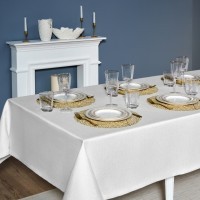 Скатерть  160х400 cm прямоугольная, "феерия. серебро", цвет: белый, tm lefard, полиэстер 100% (кор=1 (986-004-23)
