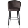 Cтул барный велюр серо-коричневый 54*54*106см с ч/б спинкой (TT-00008639)