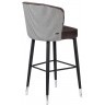 Cтул барный велюр серо-коричневый 54*54*106см с ч/б спинкой (TT-00008639)
