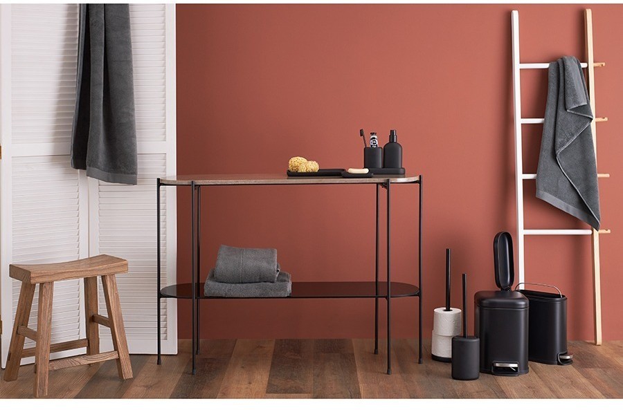 Ведро мусорное с педалью, графит, 6 л (78736)