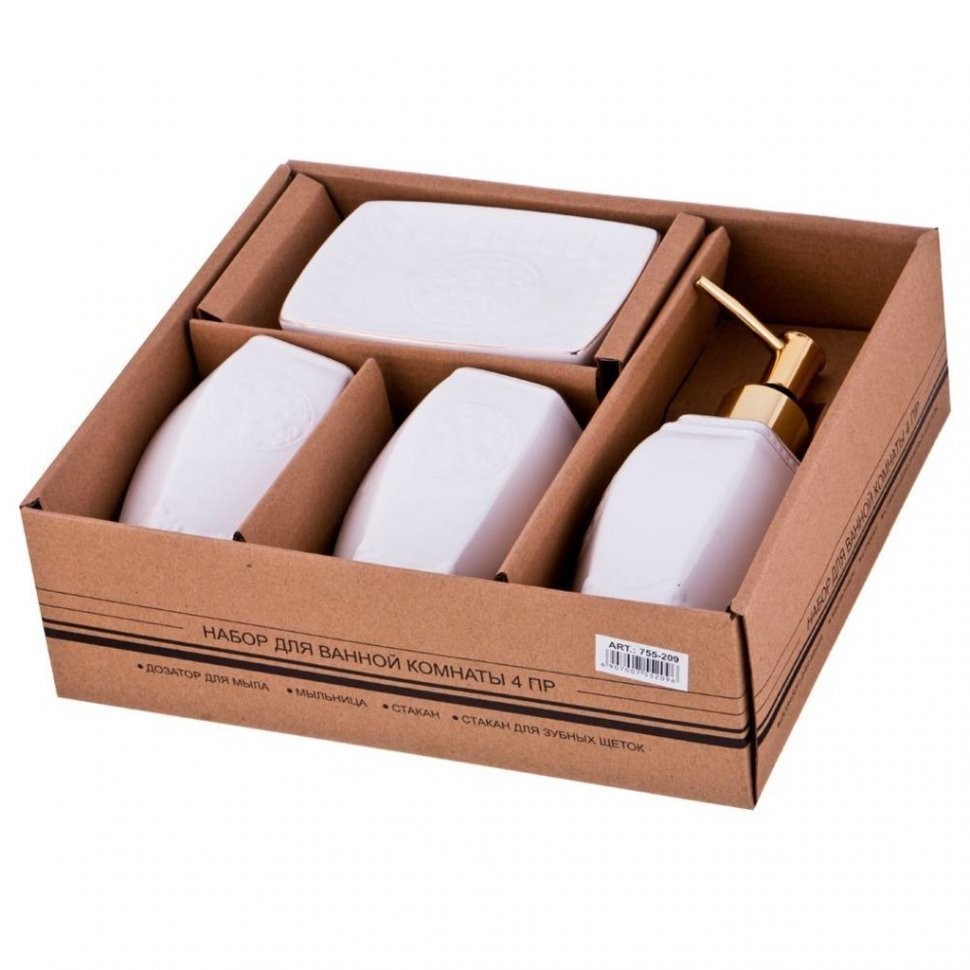 Набор для ванной комнаты 4 пр. Lefard (755-209)