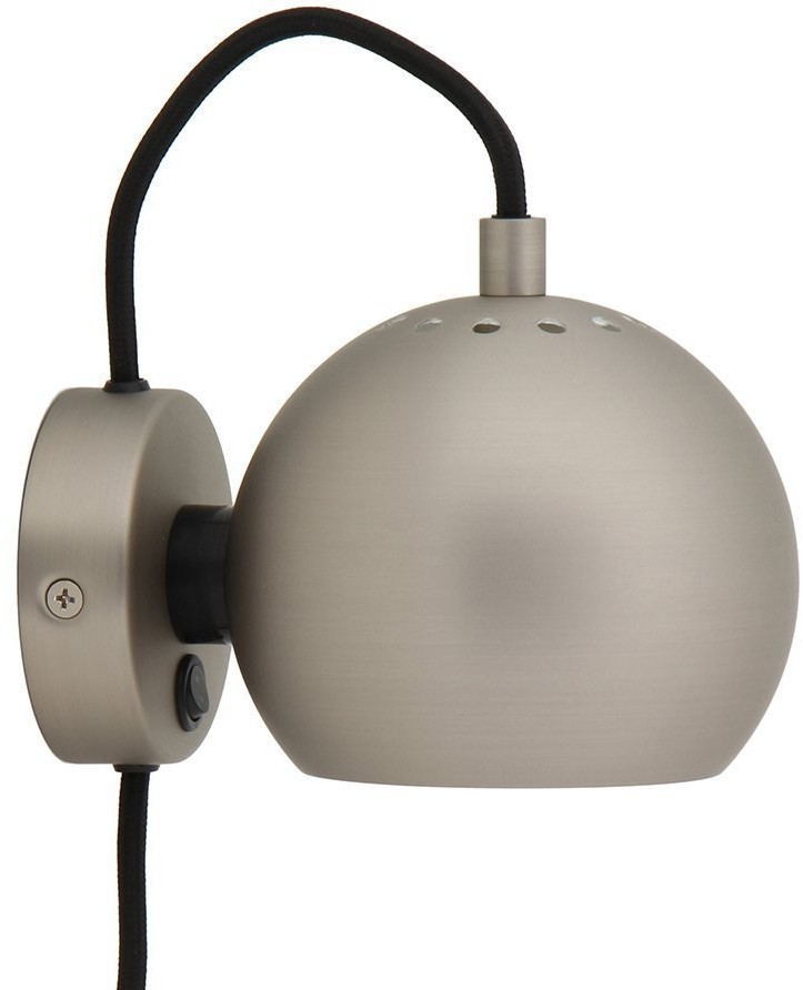 Лампа настенная ball, D12 см, матовый сатин (70052)