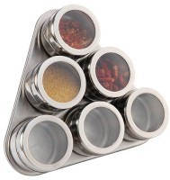 Набор для специй agness &quot;монблан&quot; 7 пр.на магнитах, в т.ч. метал.подставка 20*22*5 см (912-002)