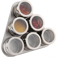 Набор для специй agness &quot;монблан&quot; 7 пр.на магнитах, в т.ч. метал.подставка 20*22*5 см (912-002)