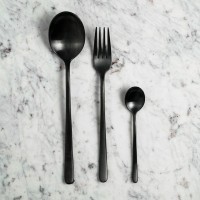 Ложка кофейная 2RDU0008, нержавеющая сталь 18/10, PVD, total black, PINTINOX