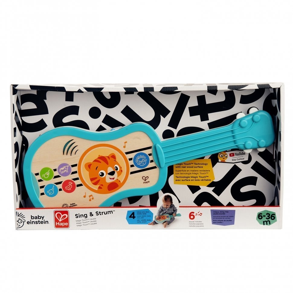 Серия Волшебное прикосновение - Музыкальная игрушка для малышей "Гавайская гитара", сенсорная, голубая (12609_HP)