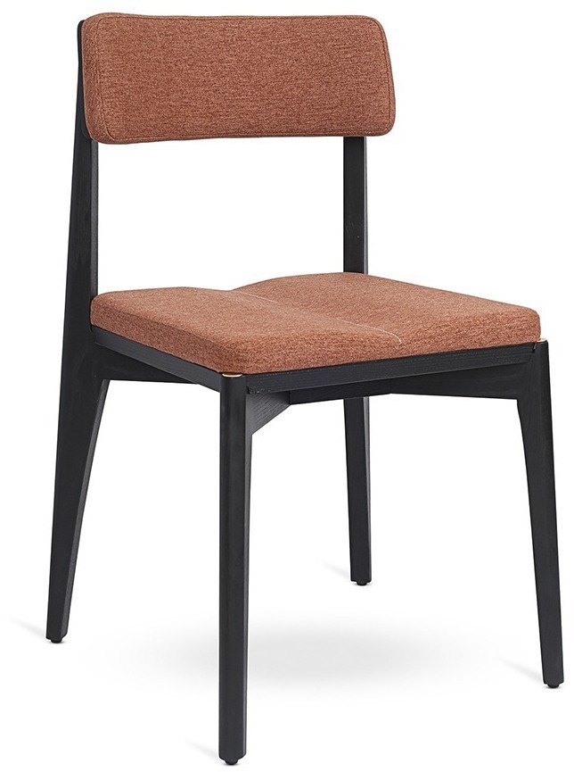 Стул aska, рогожка, черный/терракота (77800)