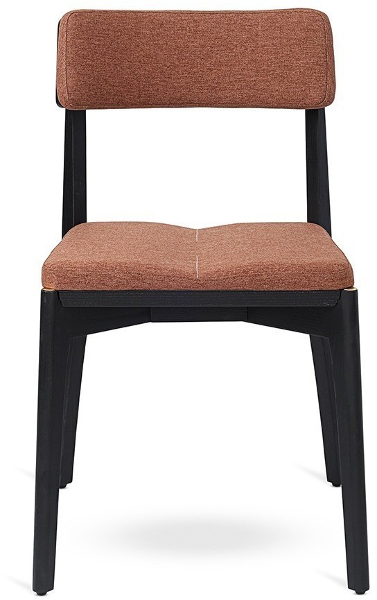 Стул aska, рогожка, черный/терракота (77800)