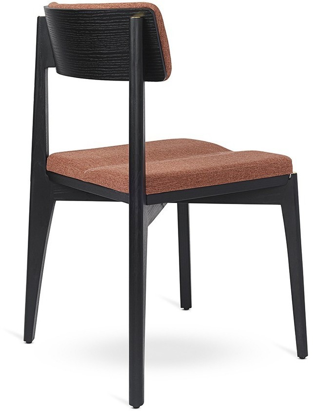Стул aska, рогожка, черный/терракота (77800)