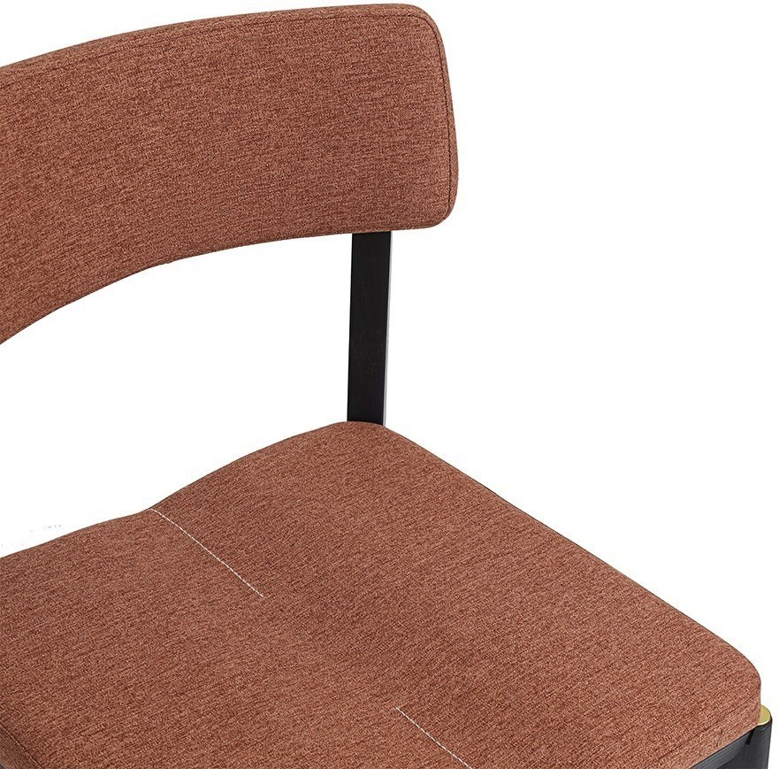 Стул aska, рогожка, черный/терракота (77800)