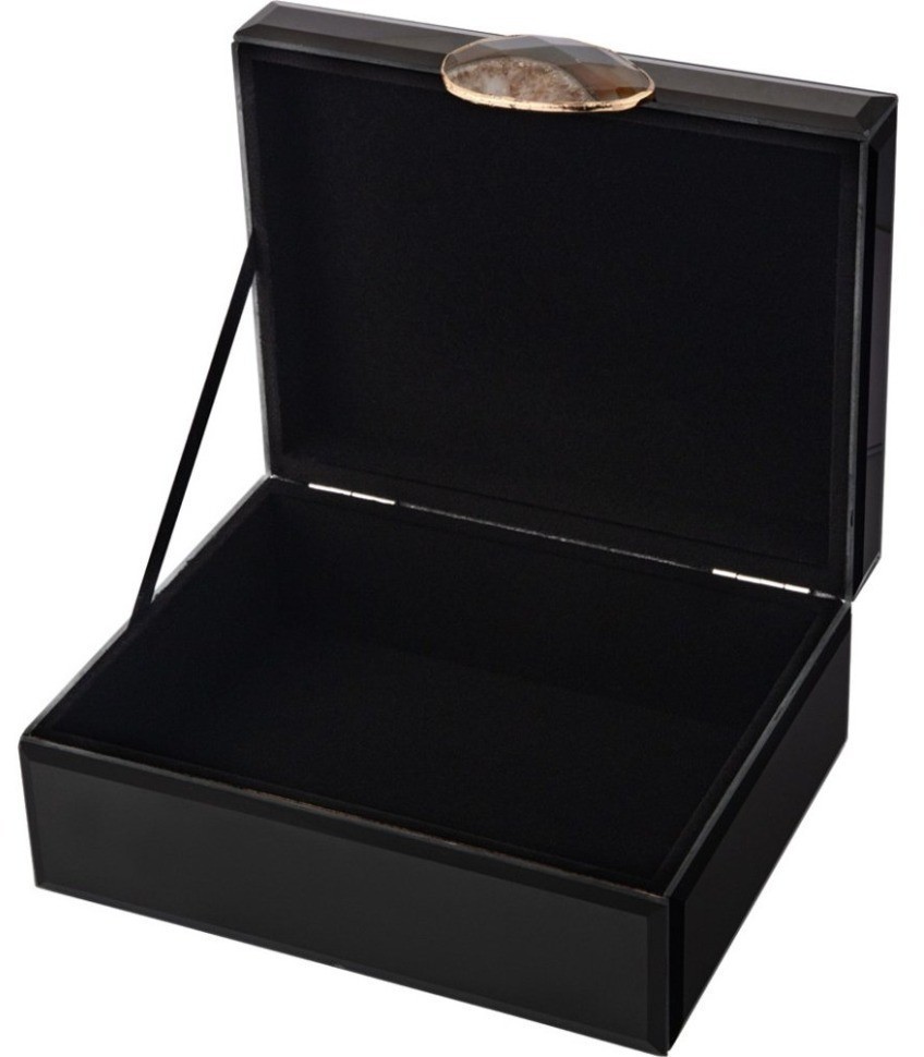 Шкатулка коллекция "granite" цвет:чёрный 19*16*8 см Lefard (453-165)