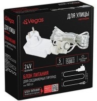 Блок питания (преобразователь) 220V/24V Vegas 30W (на 1 500 LED) 55156 (83715)