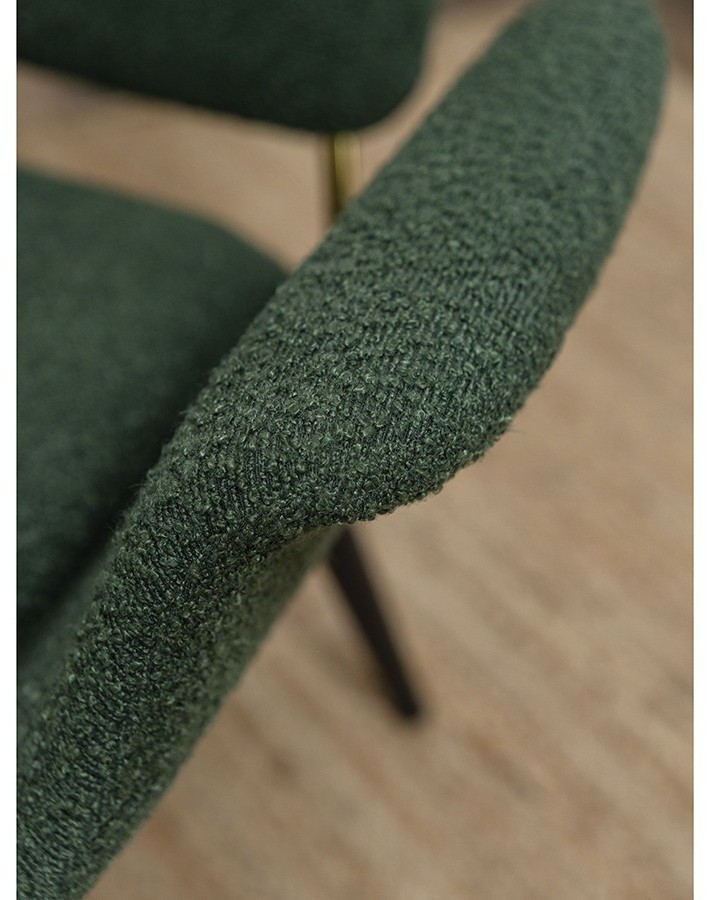 Лаунж-кресло hilde, букле, темно-зеленое (76873)