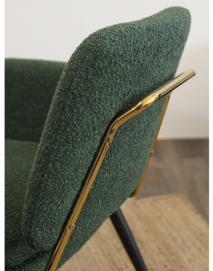 Лаунж-кресло hilde, букле, темно-зеленое (76873)