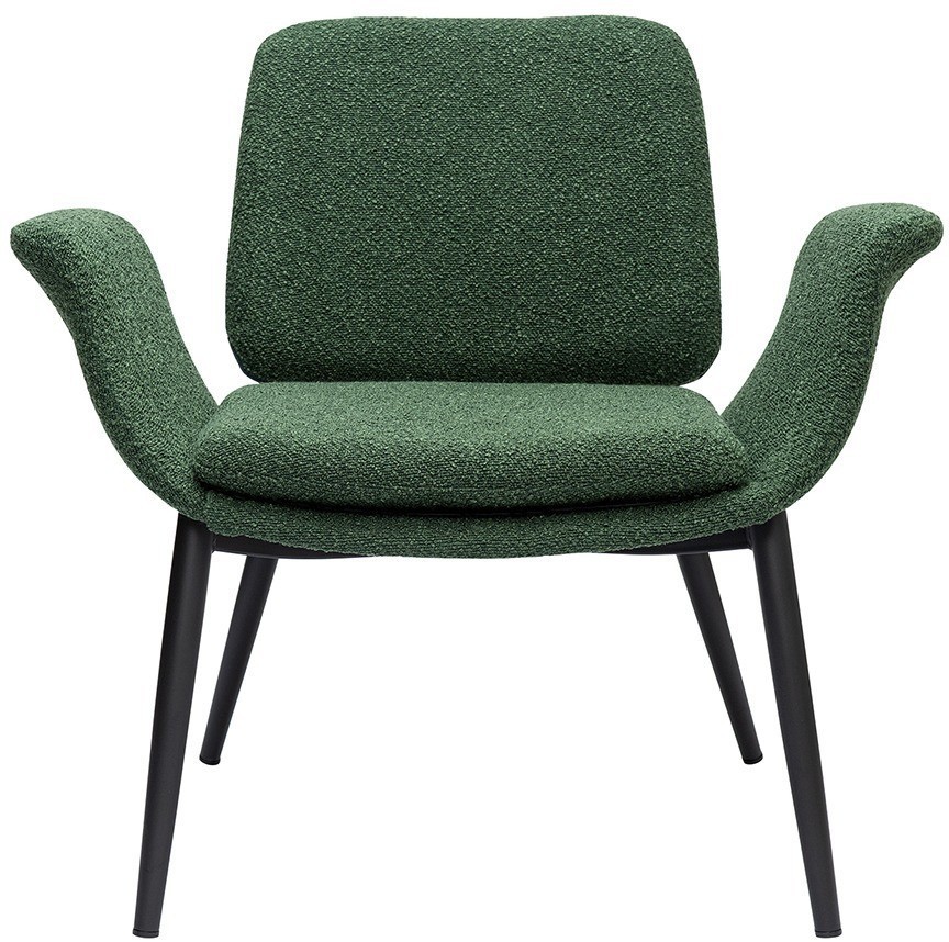 Лаунж-кресло hilde, букле, темно-зеленое (76873)