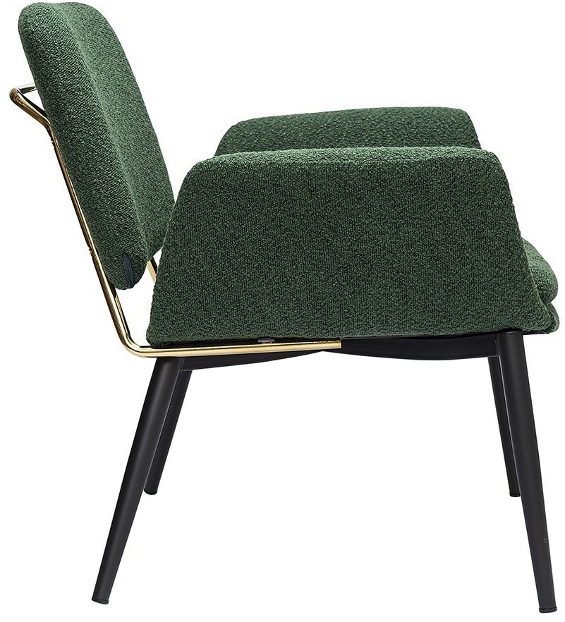 Лаунж-кресло hilde, букле, темно-зеленое (76873)