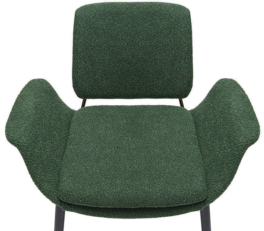 Лаунж-кресло hilde, букле, темно-зеленое (76873)