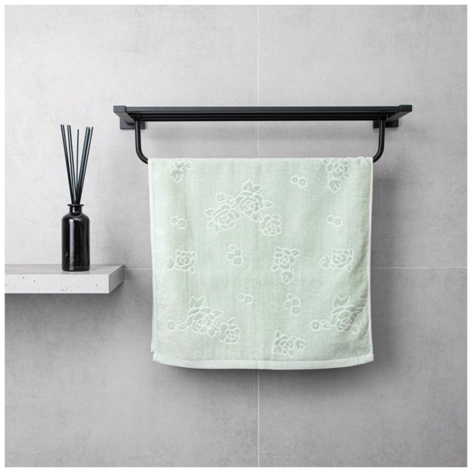 Набор полотенец махровых из 2-х шт 50х90см,оливковое,100%х\б,жаккард-велюр. SANTALINO (850-1560)