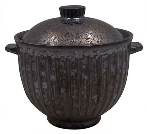 Чаша с крышкой L9705-M2, 13 см, каменная керамика, Brown, ROOMERS TABLEWARE