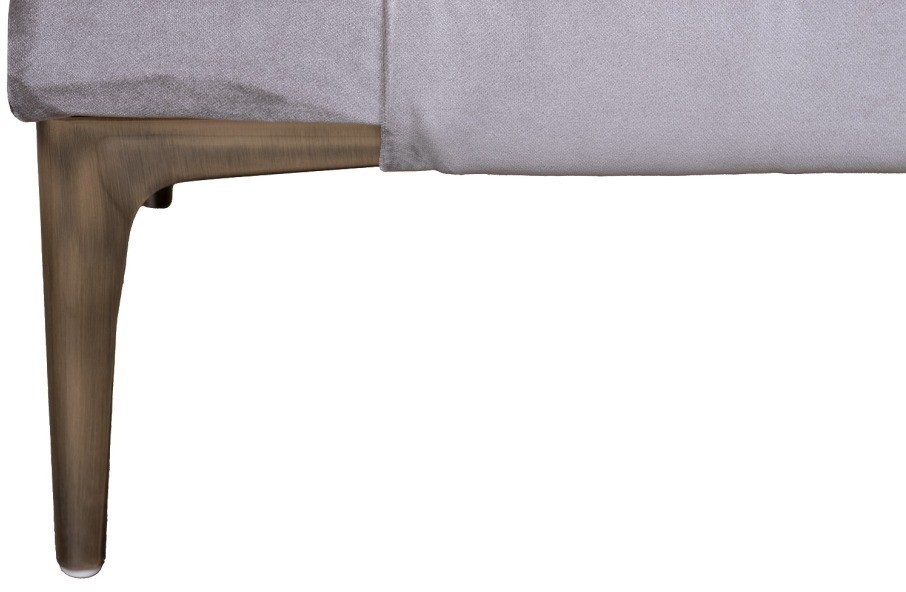 Банкетка Prima 160 на метал опорах серая Velvet SER 40*160*40см (TT-00015982)