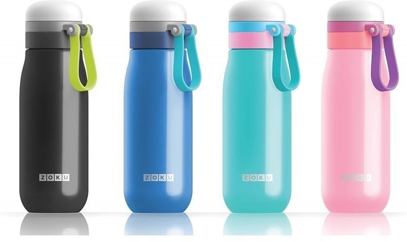 Бутылка вакуумная из нержавеющей стали 500 мл розовая (65802)