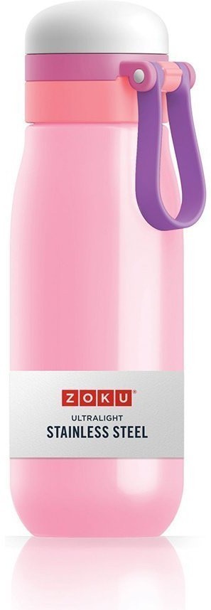 Бутылка вакуумная из нержавеющей стали 500 мл розовая (65802)