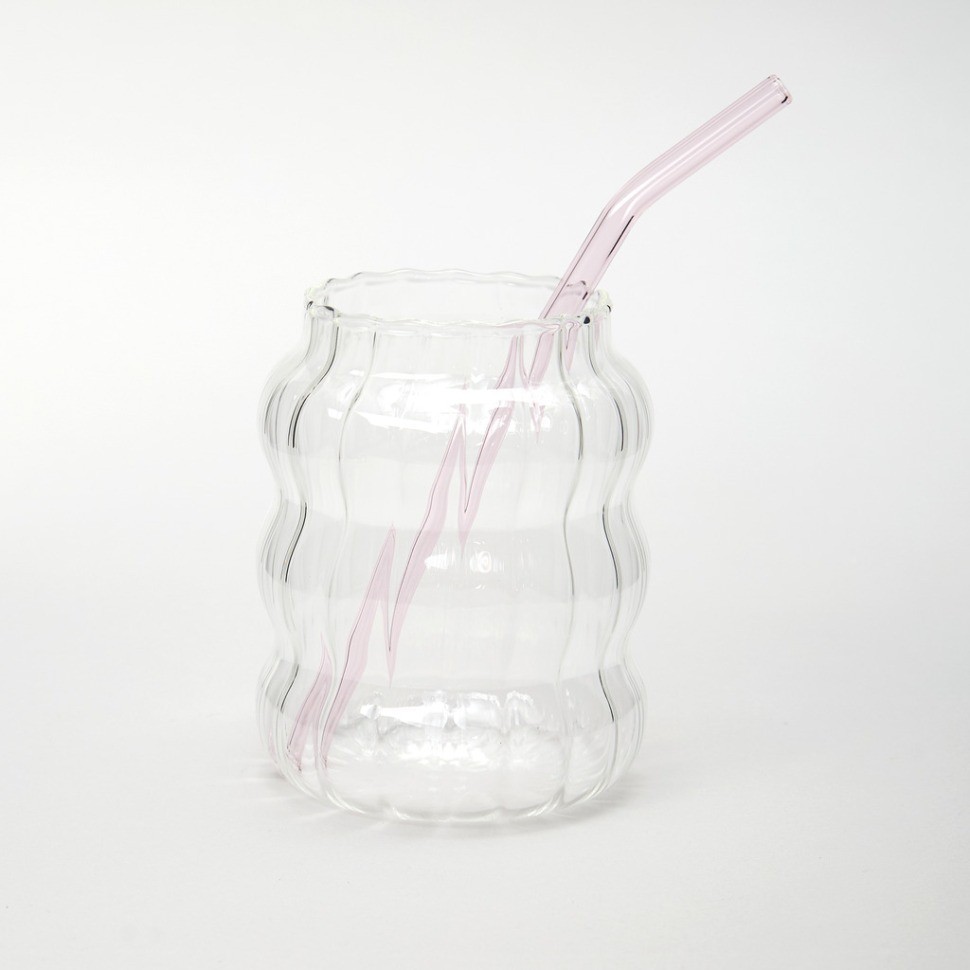 Набор стаканов из 2-х шт. со стекл. трубочками 600 мл Agness (887-291)