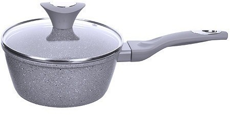 Ковш из алюминия с крышкой 1,7л 18см с антипригарным покрытием (25076)