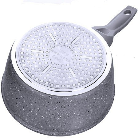 Ковш из алюминия с крышкой 1,7л 18см с антипригарным покрытием (25076)