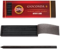Графитовые стержни KOH-I-NOOR Gioconda черные 6 шт 4345002004PK (69318)