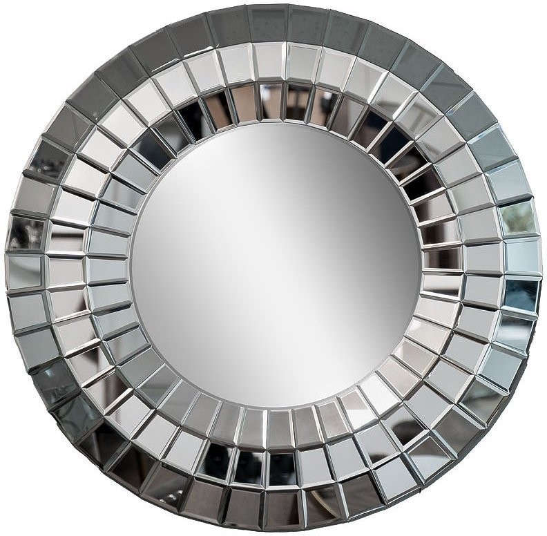 Зеркало круглое в раме из зерк. элементов d80см (TT-00007108)