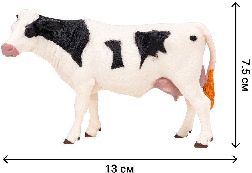 Фигурки животных серии "На ферме": Лошадь, корова,  свинья, 2 кролика, гусь, петух, фермер, тележка (набор из 9 предметов) (MM215-313)