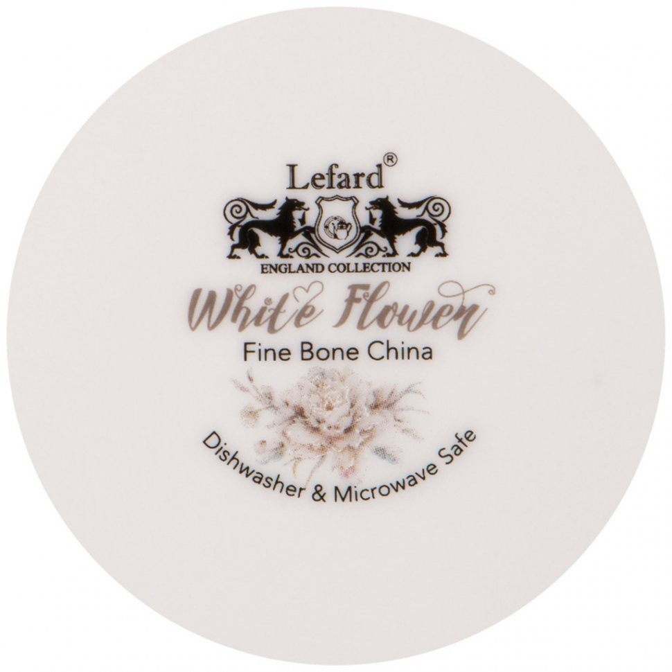 Блюдо овальное lefard "white flower" 36*24 см серое (415-2126)