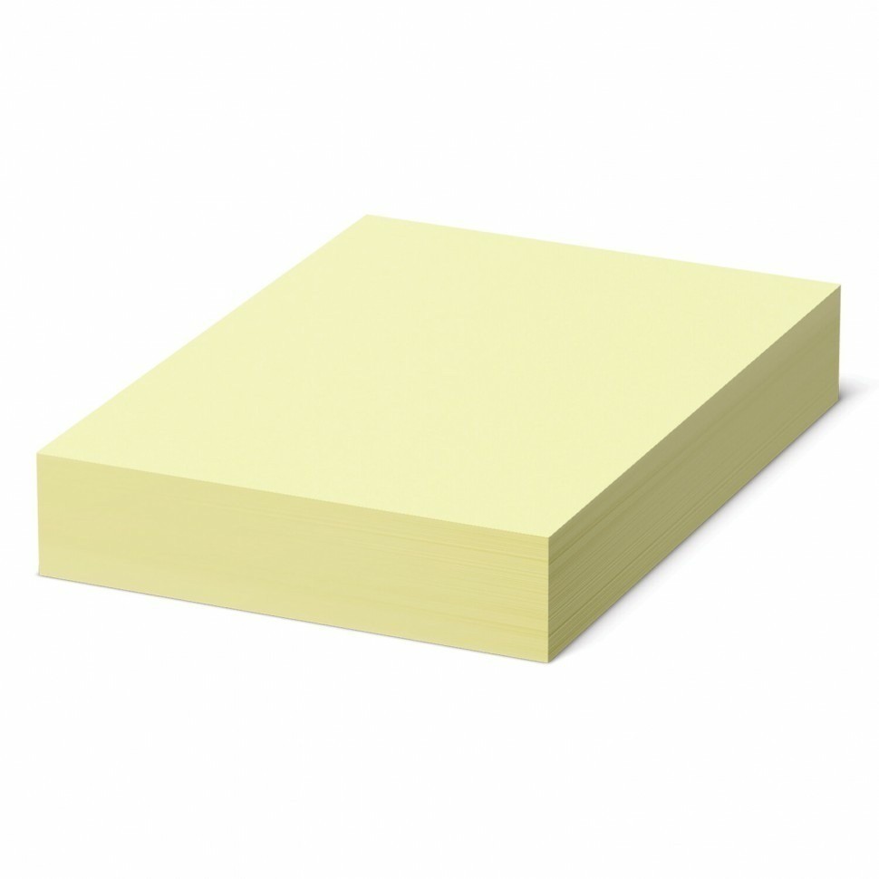 Бумага цветная BRAUBERG А4 80 г/м2 500 л пастель желтая для офисной техники 115220 (92617)