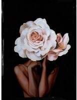 Картина Девушка с розой с кристаллами Swarovski (2344)