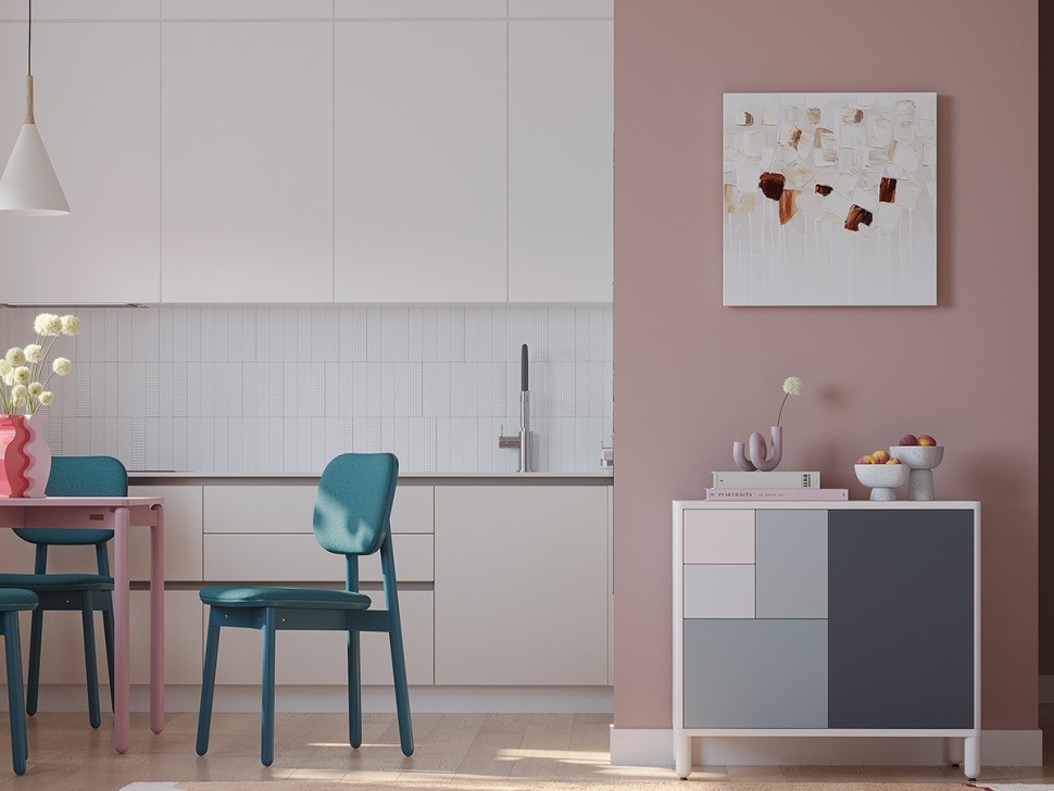 Стул saga, рогожка, сине-зеленый (76406)