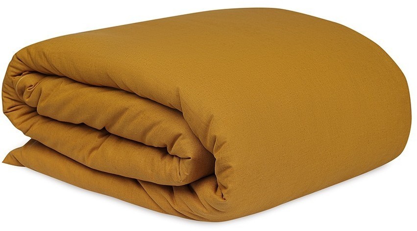 Комплект постельного белья изо льна и хлопка цвета карри из коллекции essential, 200х220 см (77130)