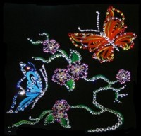 Картина Цветущий край с кристаллами Swarovski (1311)