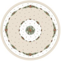 Скатерть  d220 cm круглая, "celebration", цвет: бежевый, tm lefard, полиэстер 100% (986-001-26)