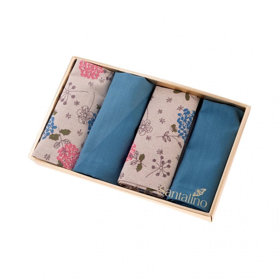 Набор салфеток  из 4-х шт "шебби шик",40х40см 100% х\б SANTALINO (850-864-8)