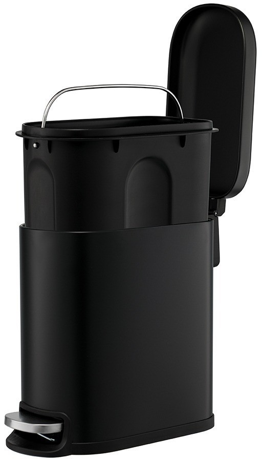 Ведро мусорное с педалью, графит, 5 л (78735)