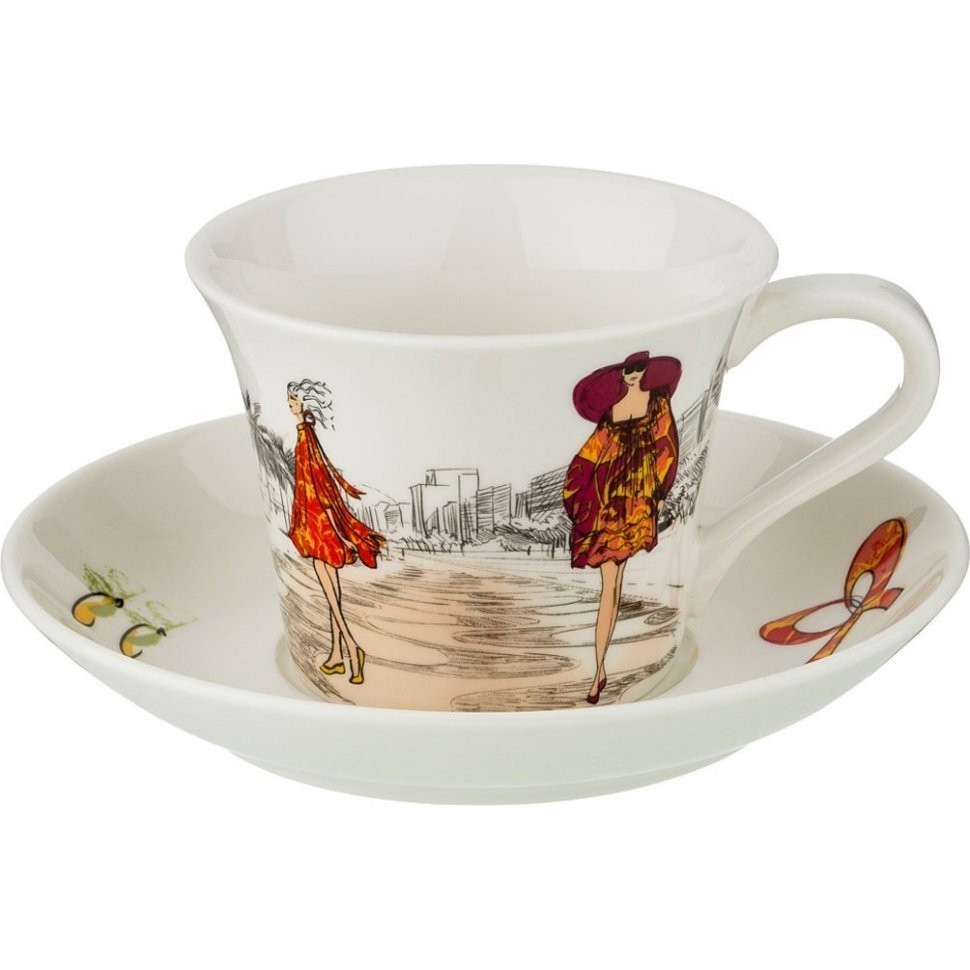 Чайный набор на 1пер. 2пр. "fashion queen" 360мл Lefard (359-637)