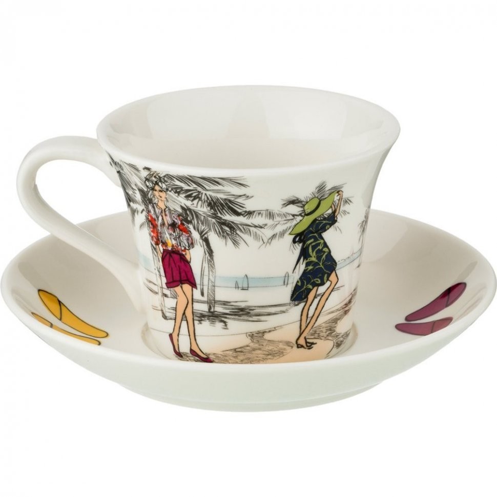 Чайный набор на 1пер. 2пр. "fashion queen" 360мл Lefard (359-637)