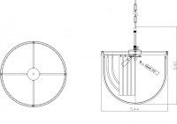 Светильник потолочный стекло/серебро d54*64см (TT-00000225)