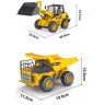 Радиоуправляемый набор бульдозер-погрузчик и самосвал Huina (свет, звук, акб, 1:24) (HN1515)